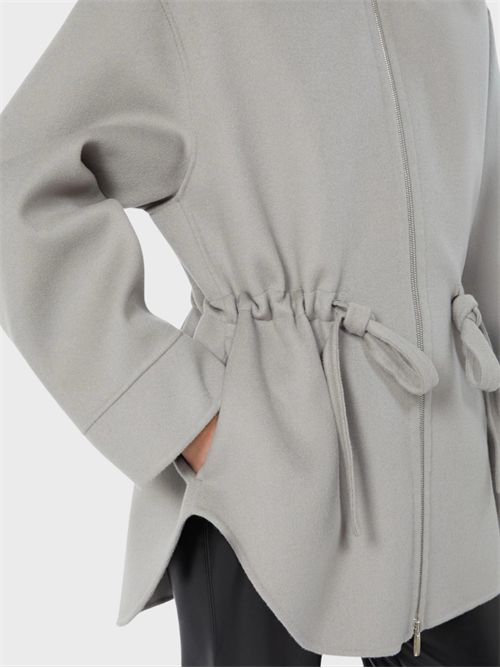 Cappotto corto in pura lana con cappuccio e coulisse in vita S' MAX MARA | 2629086061600056